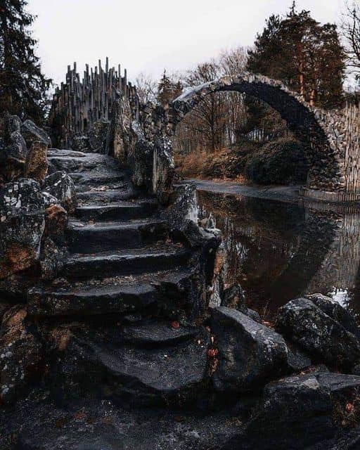 The Devil’s Bridge, Kromlau, Germany.