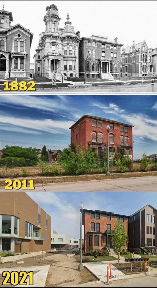 Detroit, Michigan. Then vs Now