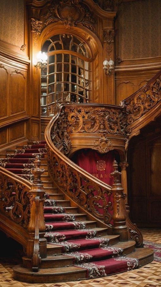 A beautiful carved staircase can be a striking focal point in any home or building, blending craftsmanship with elegance.