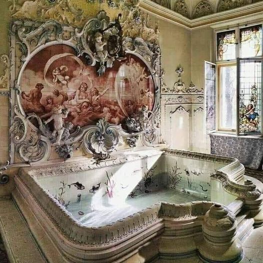 Abandoned victorian bathtub