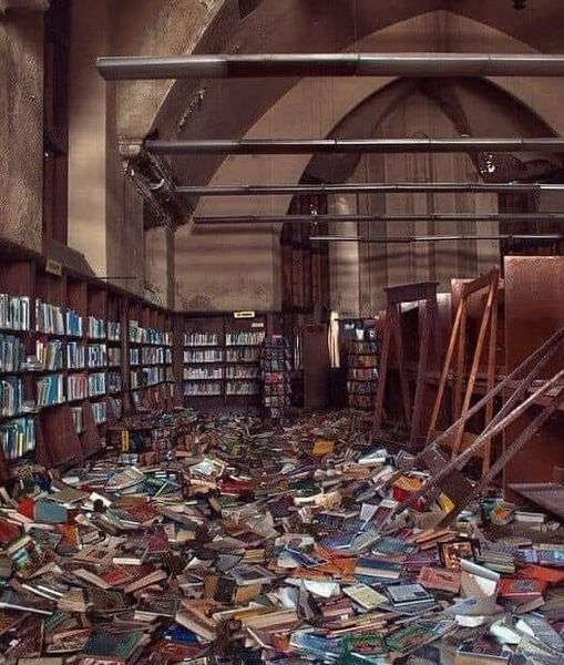 Detroit’s Mark Twain Library, which was closed in 1996 and never opened