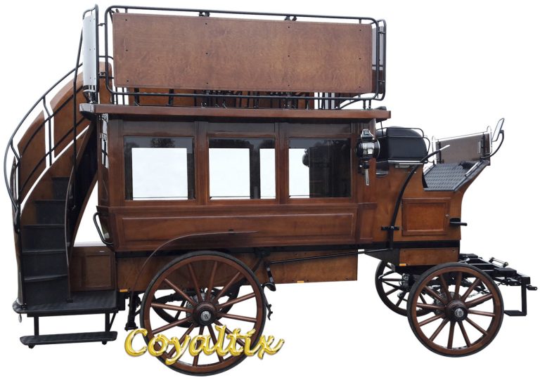 A horse-drawn bus from the 1890s.